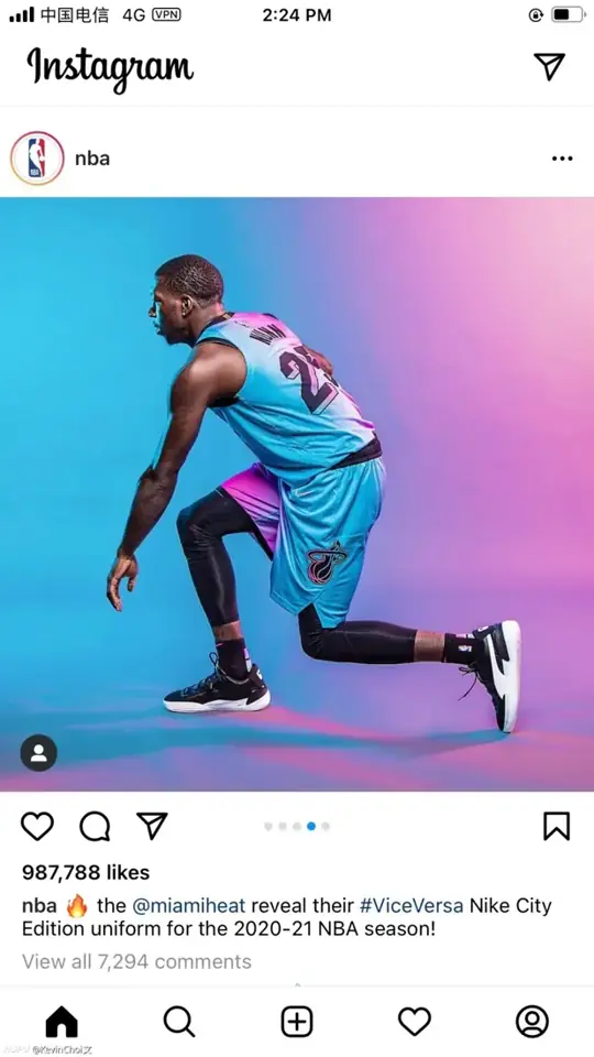 Foto 2 de Temporada 21 Heat de Miami edición ciudad con degradado, n.º 14 Tyler Herro