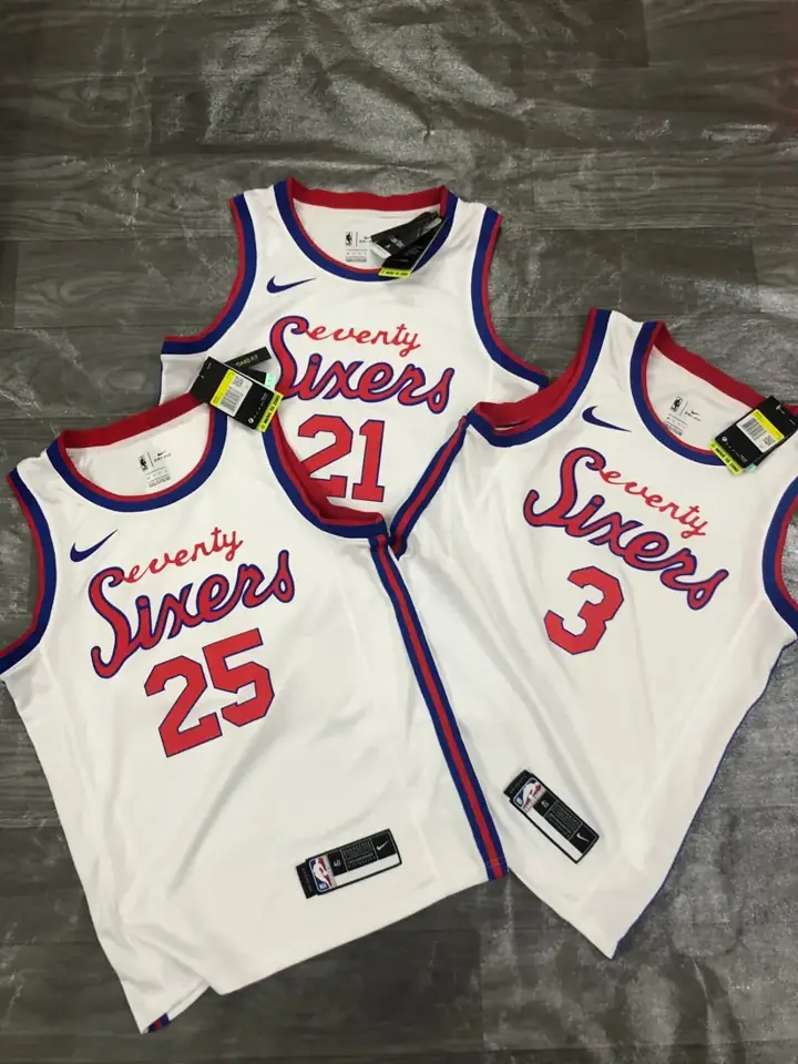 Foto 3 de Temporada 21 Philadelphia 76ers retro cursiva limitada, nº 21 Embiid