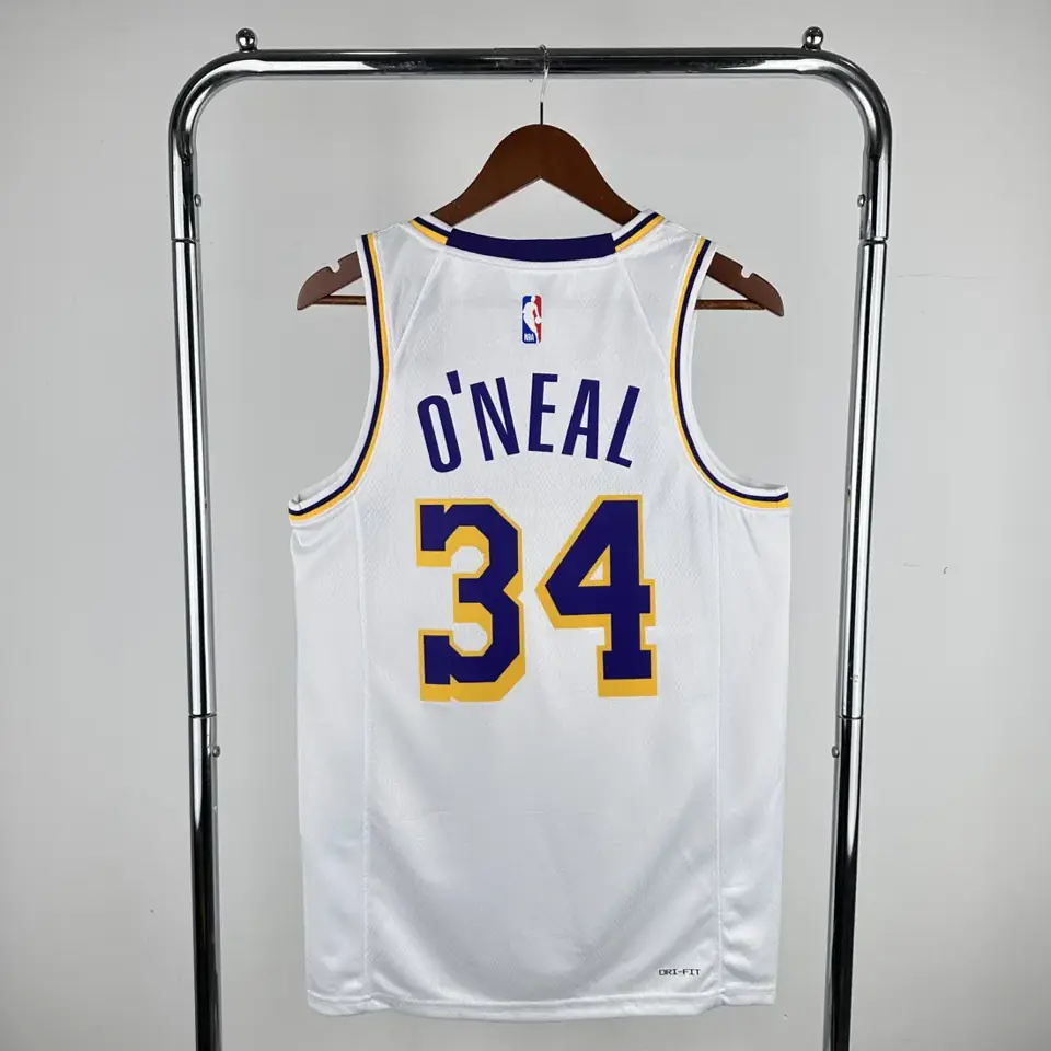 Foto 2 de Lakers cuello redondo blanco #34 O'Neal