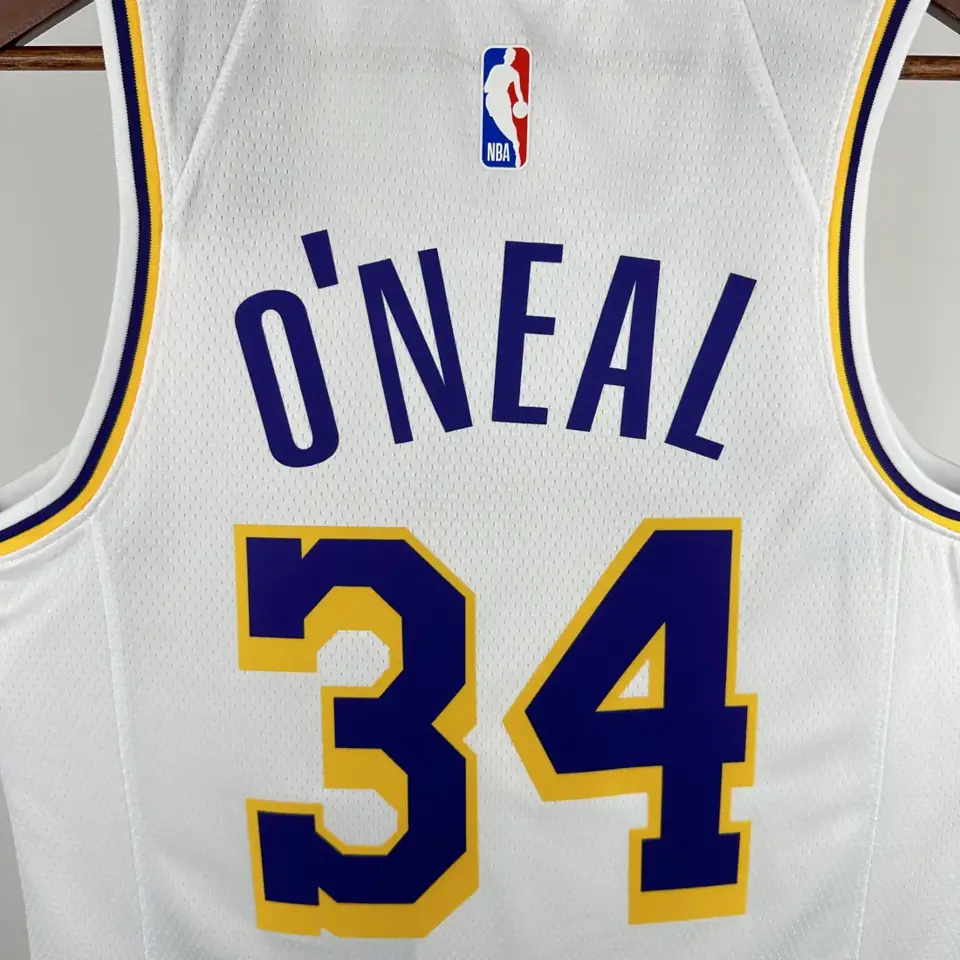 Foto 8 de Lakers cuello redondo blanco #34 O'Neal
