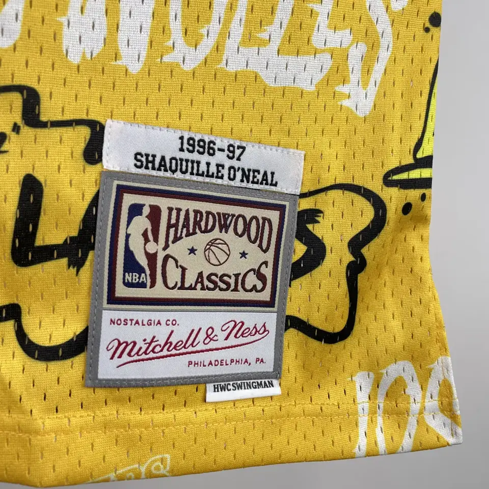 Foto 4 de Camiseta retro termoimpresa MN: SW Lakers temporada 96/97 grafiti número 34 O'Neal