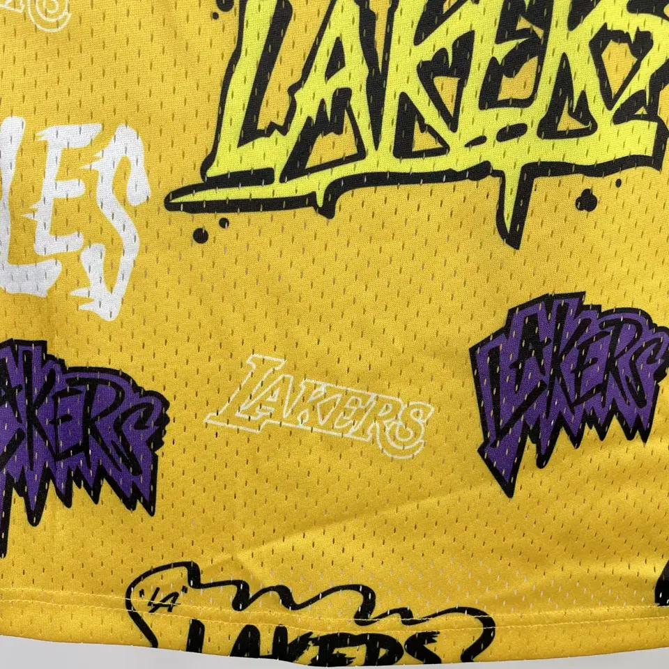 Foto 6 de Camiseta retro termoimpresa MN: SW Lakers temporada 96/97 grafiti número 34 O'Neal