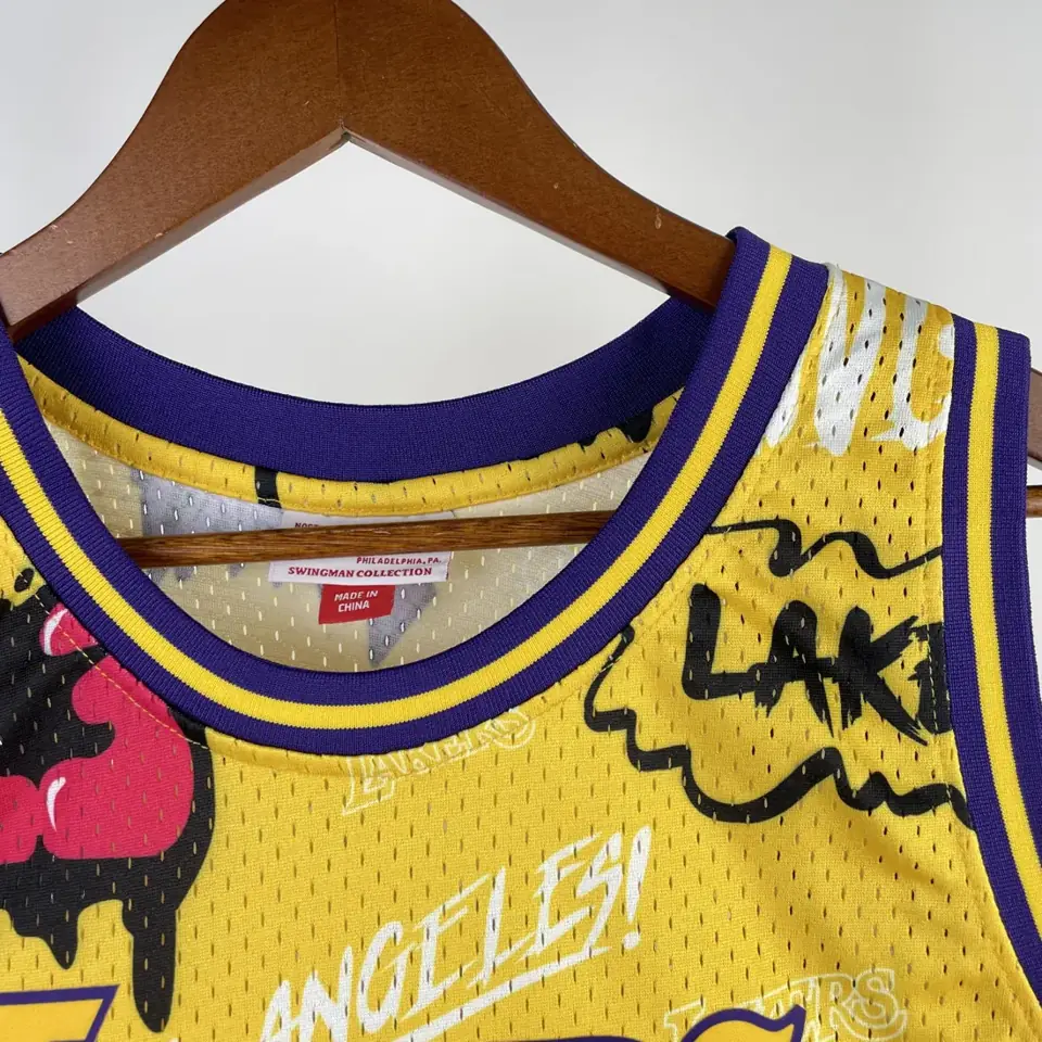 Foto 7 de Camiseta retro termoimpresa MN: SW Lakers temporada 96/97 grafiti número 34 O'Neal