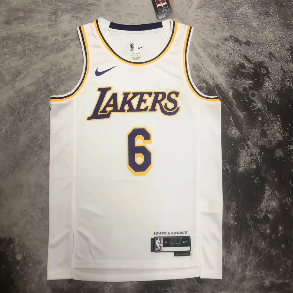 Foto 5 de Temporada 23 Los Angeles Lakers cuello redondo blanco n.º 6 James