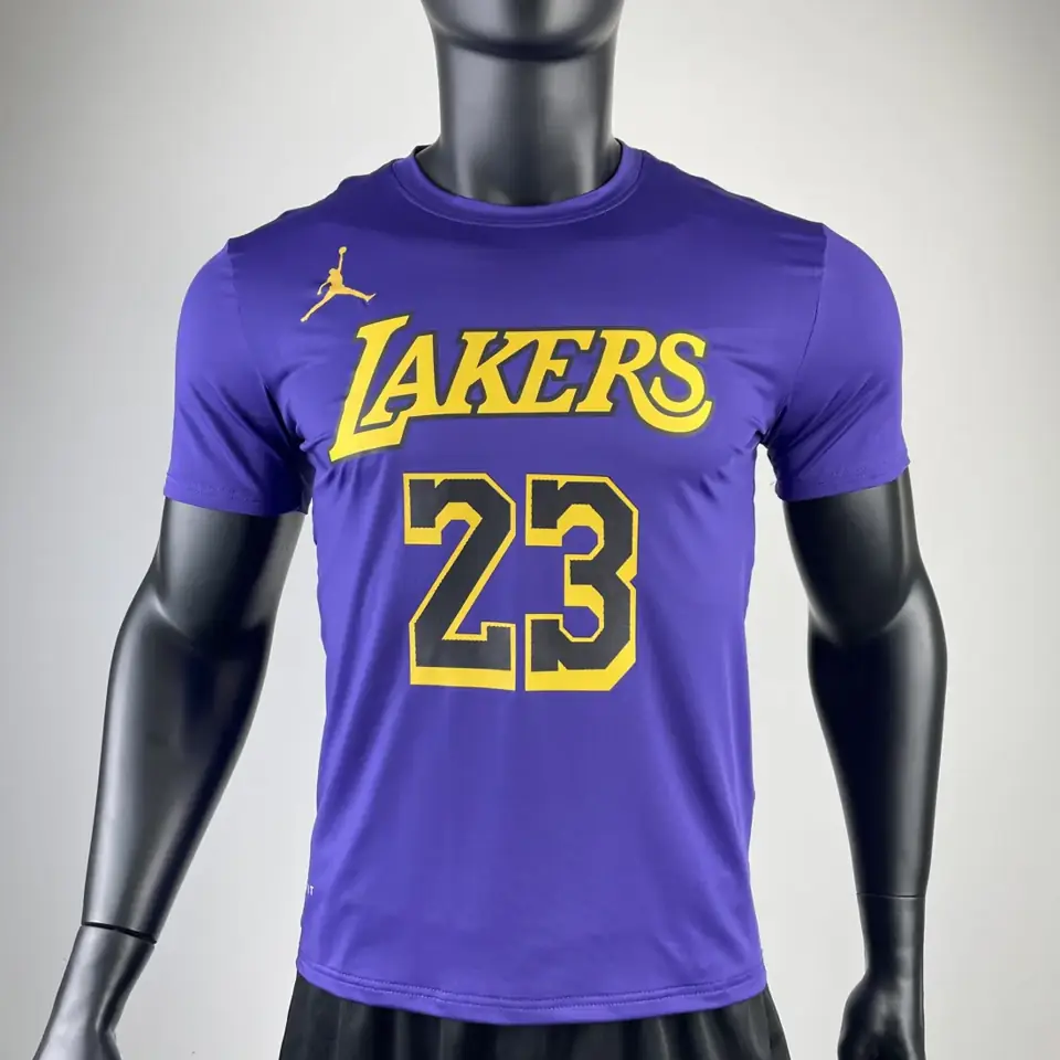 Foto 4 de Temporada 23 Los Angeles Lakers edición limitada Air número 24 camiseta de manga corta de secado rápido