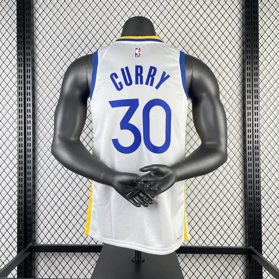 Foto 2 de Temporada 23 Warriors cuello en V blanca n.º 30 Curry