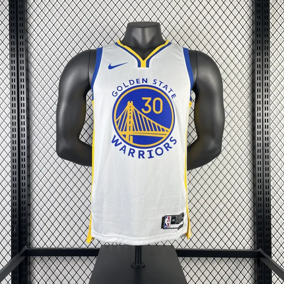 Foto 3 de Temporada 23 Warriors cuello en V blanca n.º 30 Curry