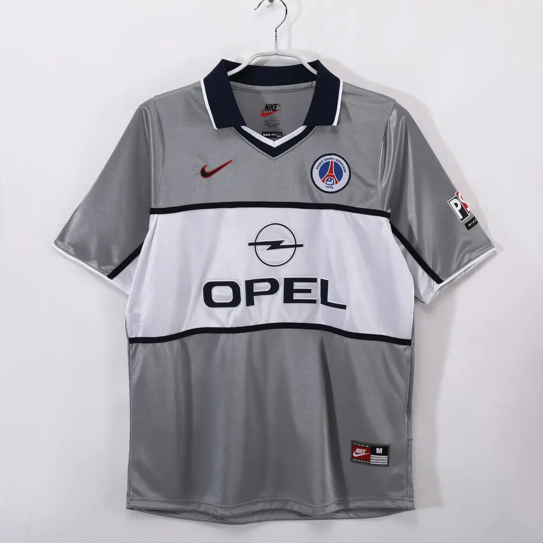 Foto 1 de Temporada 2000/01 Paris Saint-Germain visitante gris con cuello polo 8 A