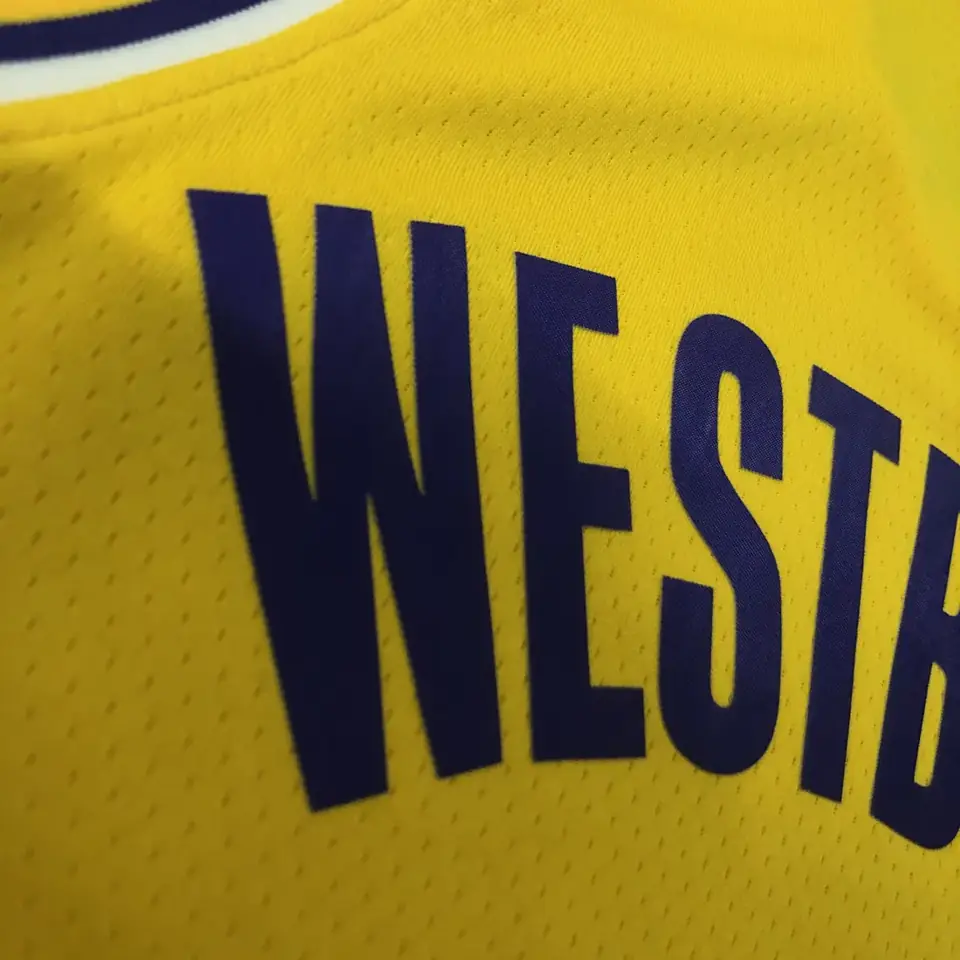 Foto 7 de 75º aniversario Lakers de Los Ángeles amarillo número 0 Russell Westbrook
