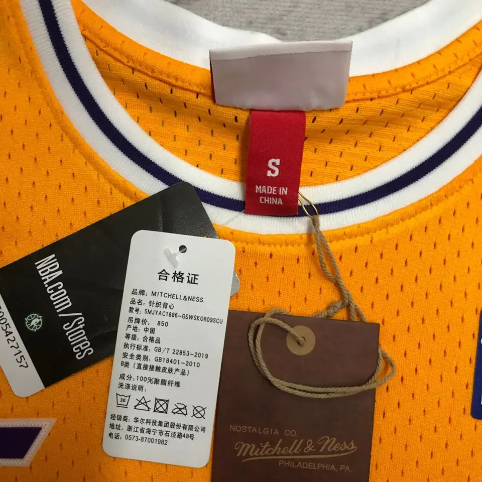 Foto 6 de Camiseta retro termosellada MN: SW de los Lakers temporada 98/99, cuello redondo, amarillo, número 73 Rodman