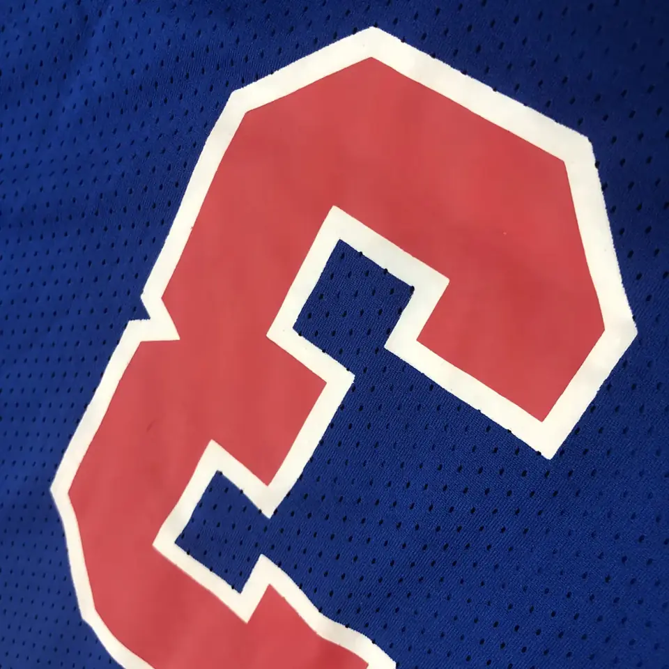 Foto 8 de Mitchellness 76ers de Filadelfia azul número 3 Iverson camiseta retro de malla de manga corta
