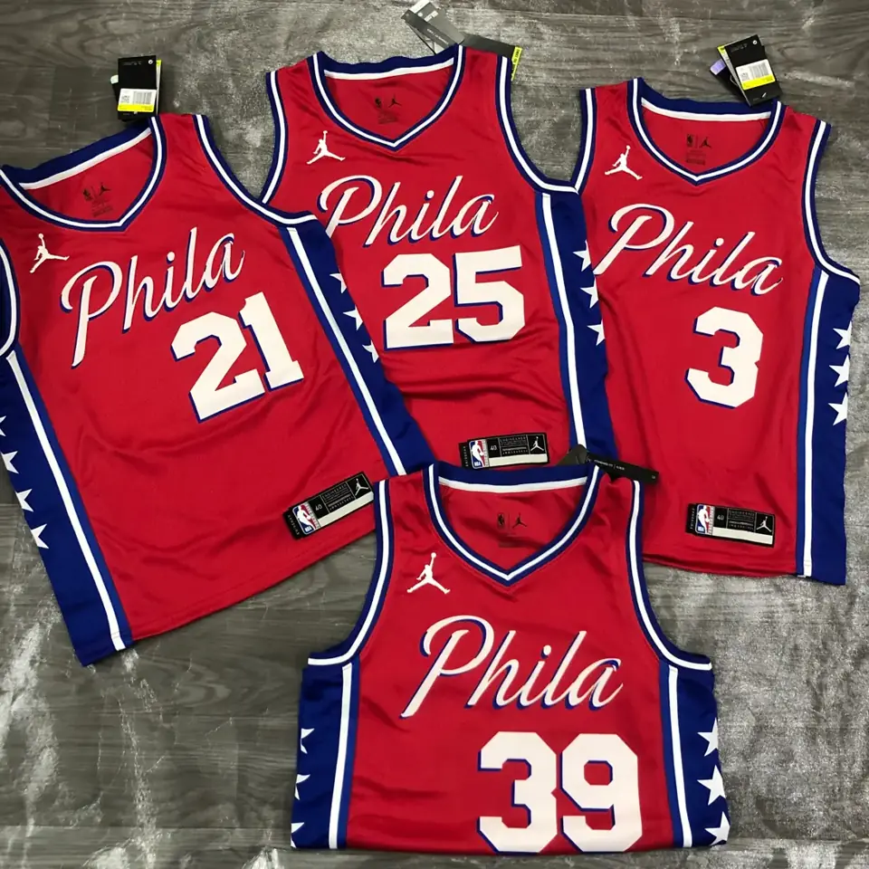 Foto 3 de Temporada 21 76ers temática Jordan rojo nº 21 Embiid