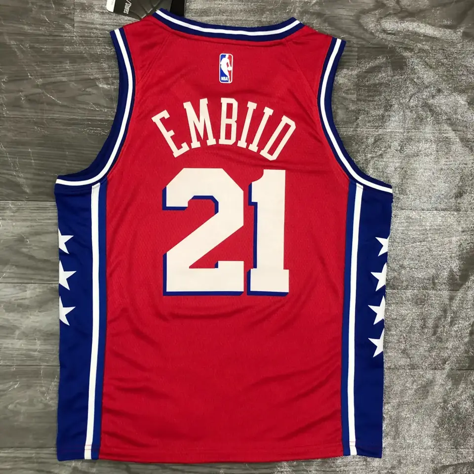 Foto 4 de Temporada 21 76ers temática Jordan rojo nº 21 Embiid