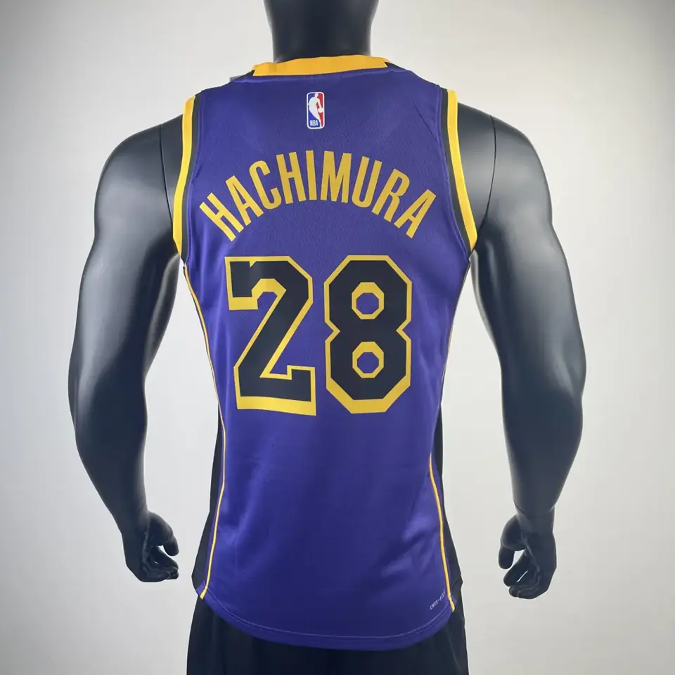 Foto 2 de Personalizado sin cambios ni devoluciones: temporada 23 Los Angeles Lakers edición limitada Jordan nº28 Hachimura