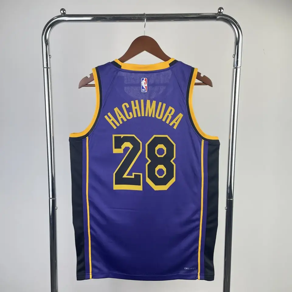 Foto 4 de Personalizado sin cambios ni devoluciones: temporada 23 Los Angeles Lakers edición limitada Jordan nº28 Hachimura