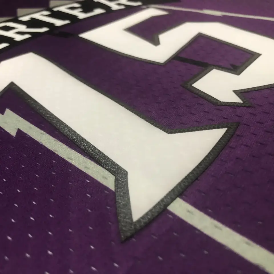 Foto 7 de Camiseta retro MN termoimpresa: SW Toronto Raptors temporada 99 morado nº 15 Carter