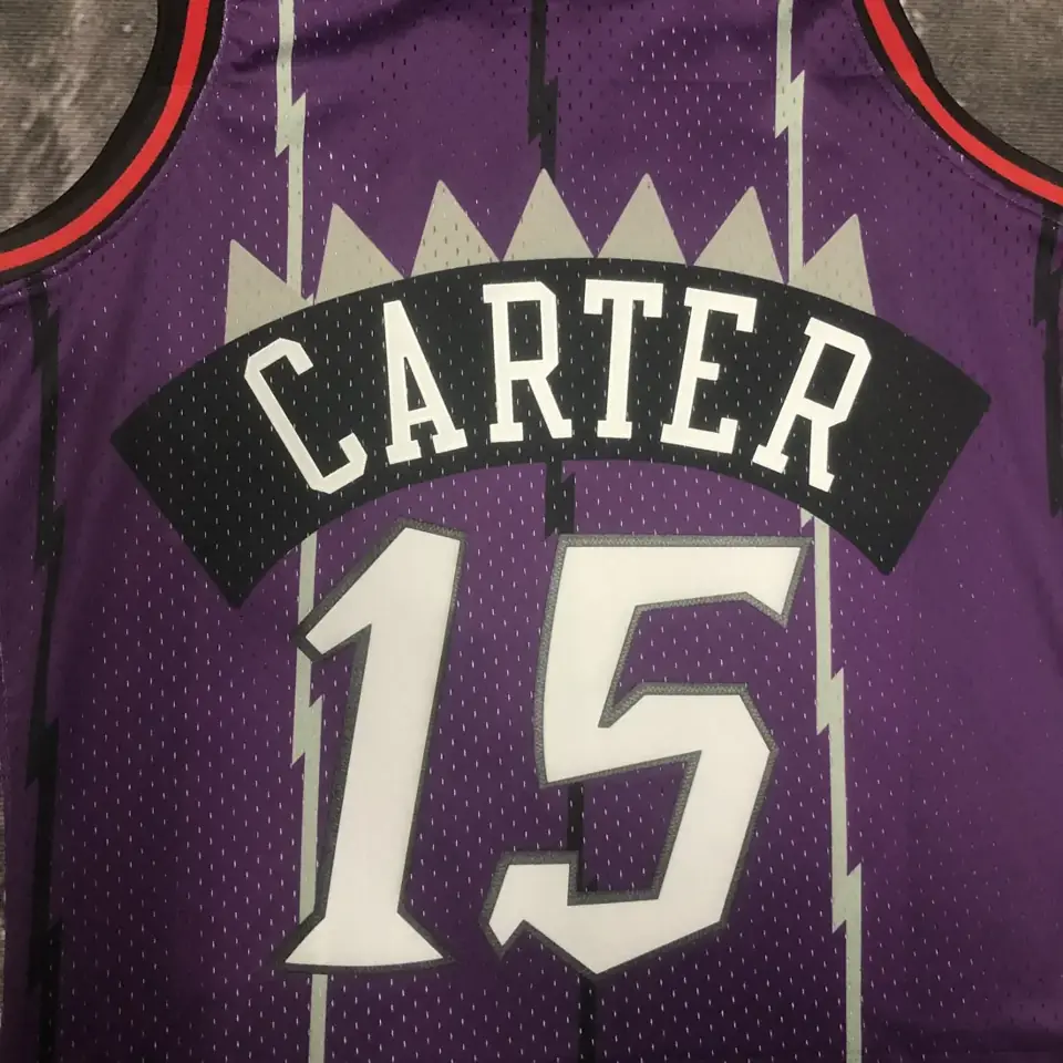 Foto 8 de Camiseta retro MN termoimpresa: SW Toronto Raptors temporada 99 morado nº 15 Carter