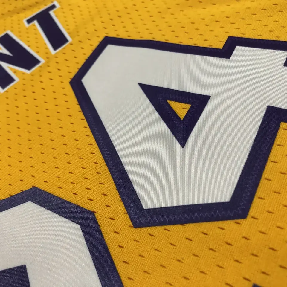 Foto 5 de Camiseta retro MN termosellada: SW Lakers temporada 08/09 cuello en V amarillo número 24 Kobe