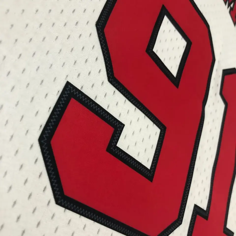 Foto 6 de MN camiseta retro termoimpresa: SW Chicago Bulls temporada 98 color blanco nº91 Rodman