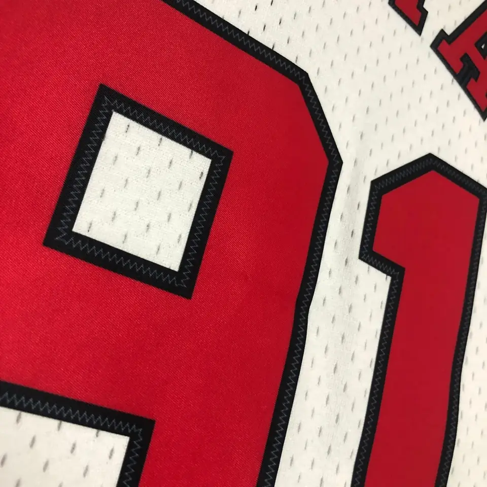 Foto 7 de MN camiseta retro termoimpresa: SW Chicago Bulls temporada 98 color blanco nº91 Rodman