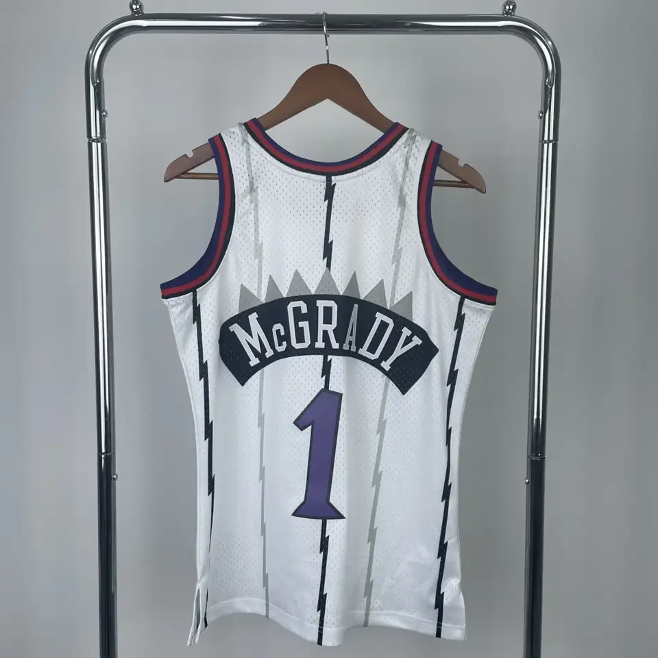 Foto 2 de Camiseta retro MN termoimpresa: SW Toronto Raptors temporada 99 blanco nº 1 McGrady