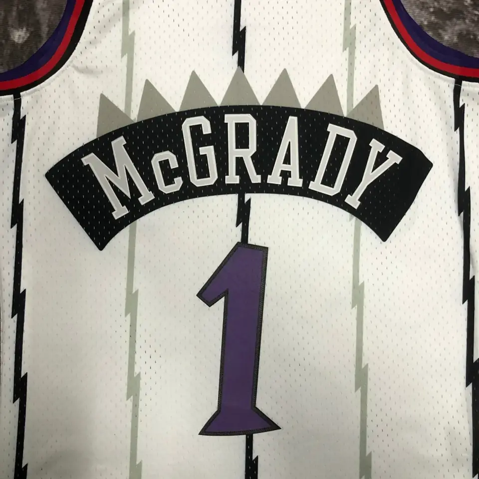 Foto 8 de Camiseta retro MN termoimpresa: SW Toronto Raptors temporada 99 blanco nº 1 McGrady