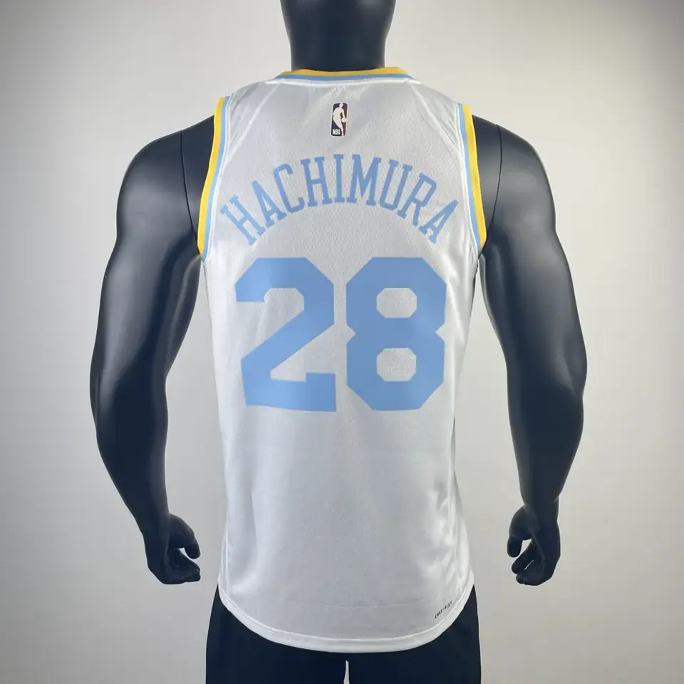 Foto 2 de Personalizado sin cambios ni devoluciones: temporada 23 Los Angeles Lakers retro nº28 Hachimura
