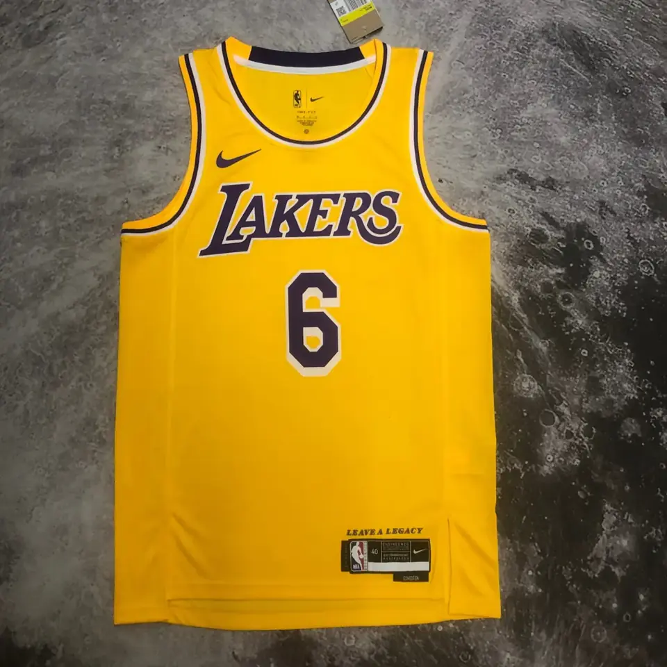 Foto 5 de Temporada 23 Los Angeles Lakers cuello redondo amarillo n.º 6 James