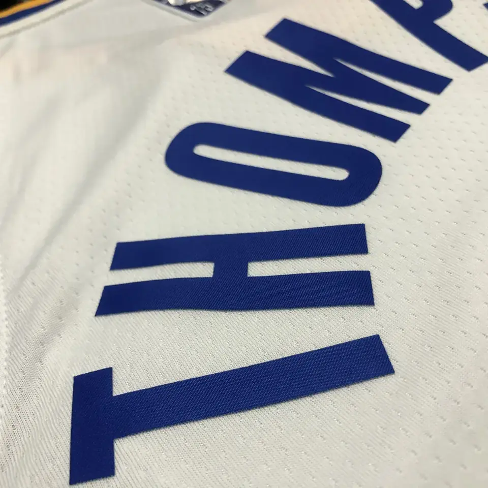 Foto 7 de 75 aniversario Los Warriors blanco número 11 Thompson