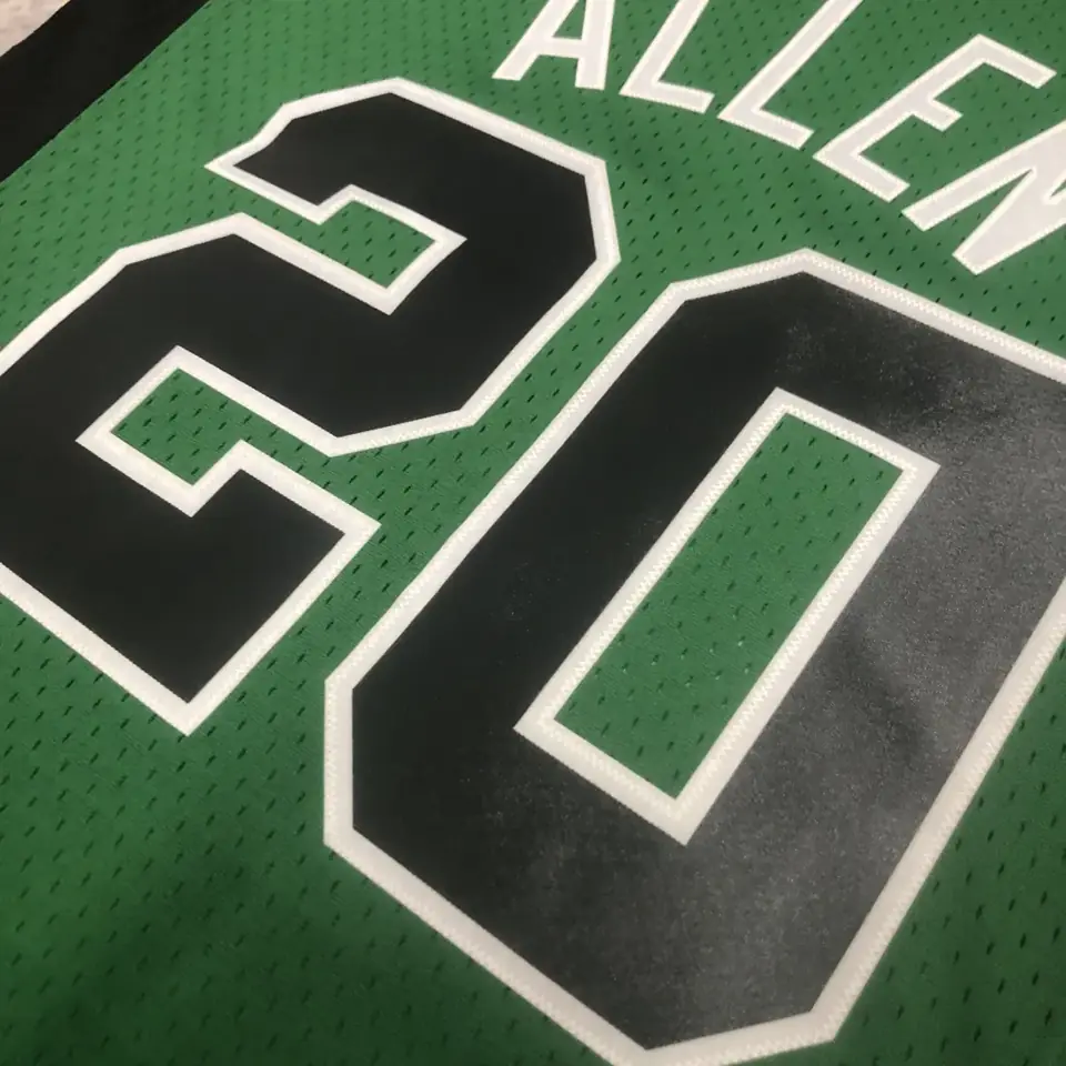 Foto 7 de MN camiseta retro termoimpresa: SW Celtics partido en Italia nº 20 Ray Allen