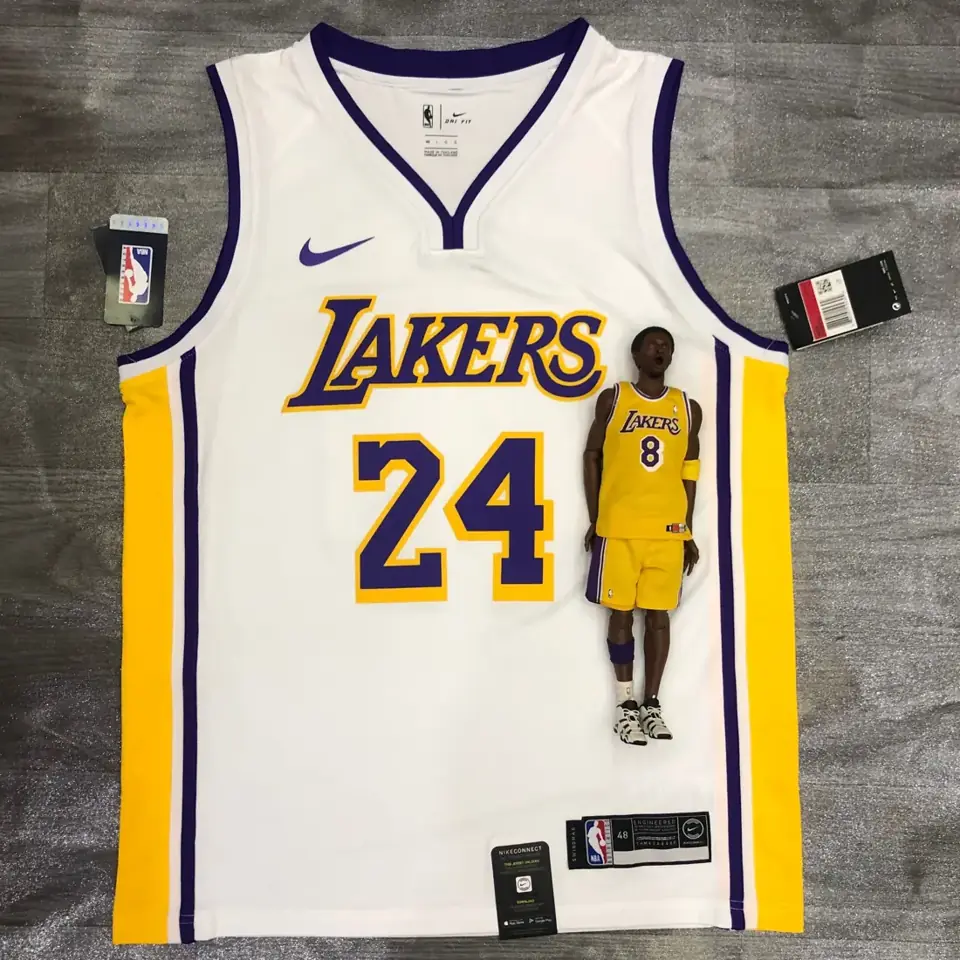 Foto 1 de Los Angeles Lakers blanco cuello en V nº 24 Kobe