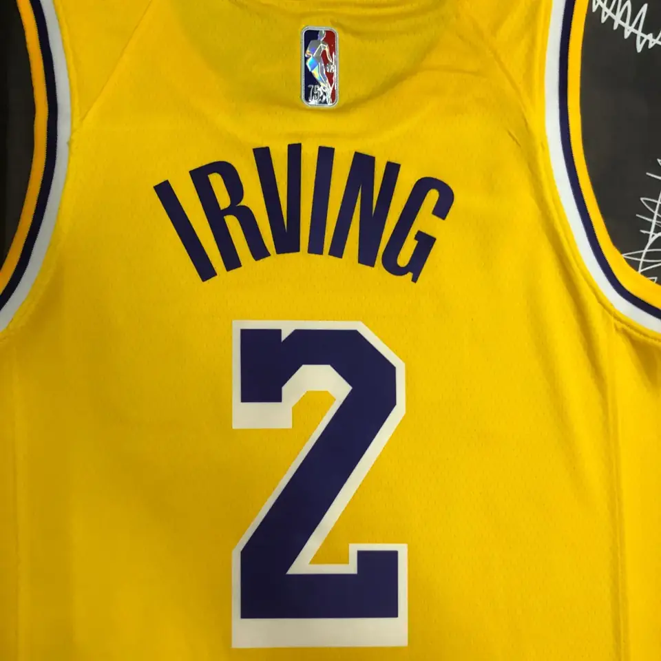 Foto 3 de 75º aniversario Lakers amarillo número 2 Irving