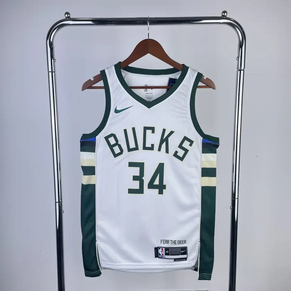 Foto 1 de Temporada 23 Bucks local blanco número 34 Antetokounmpo