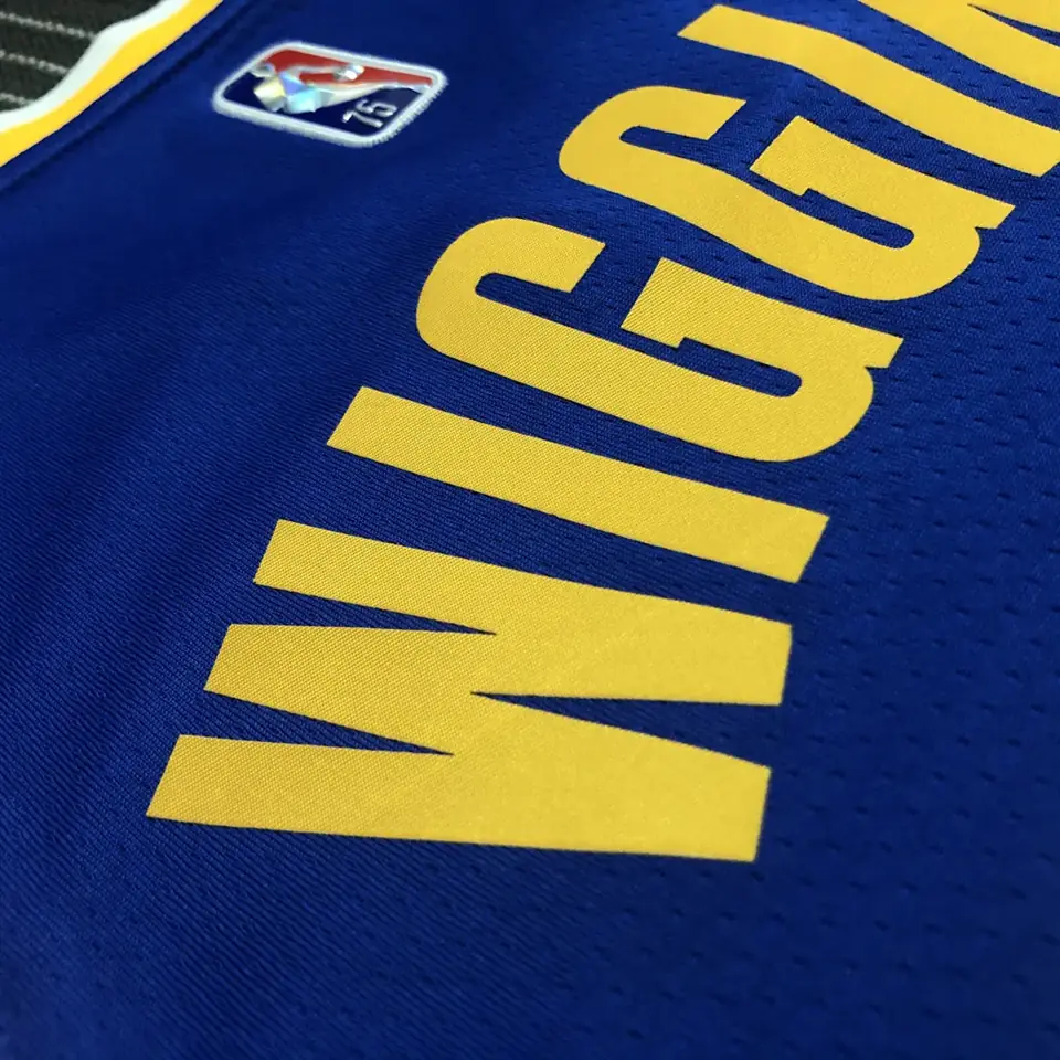 Foto 7 de 75 aniversario Warriors cuello en V azul número 22 Wiggins
