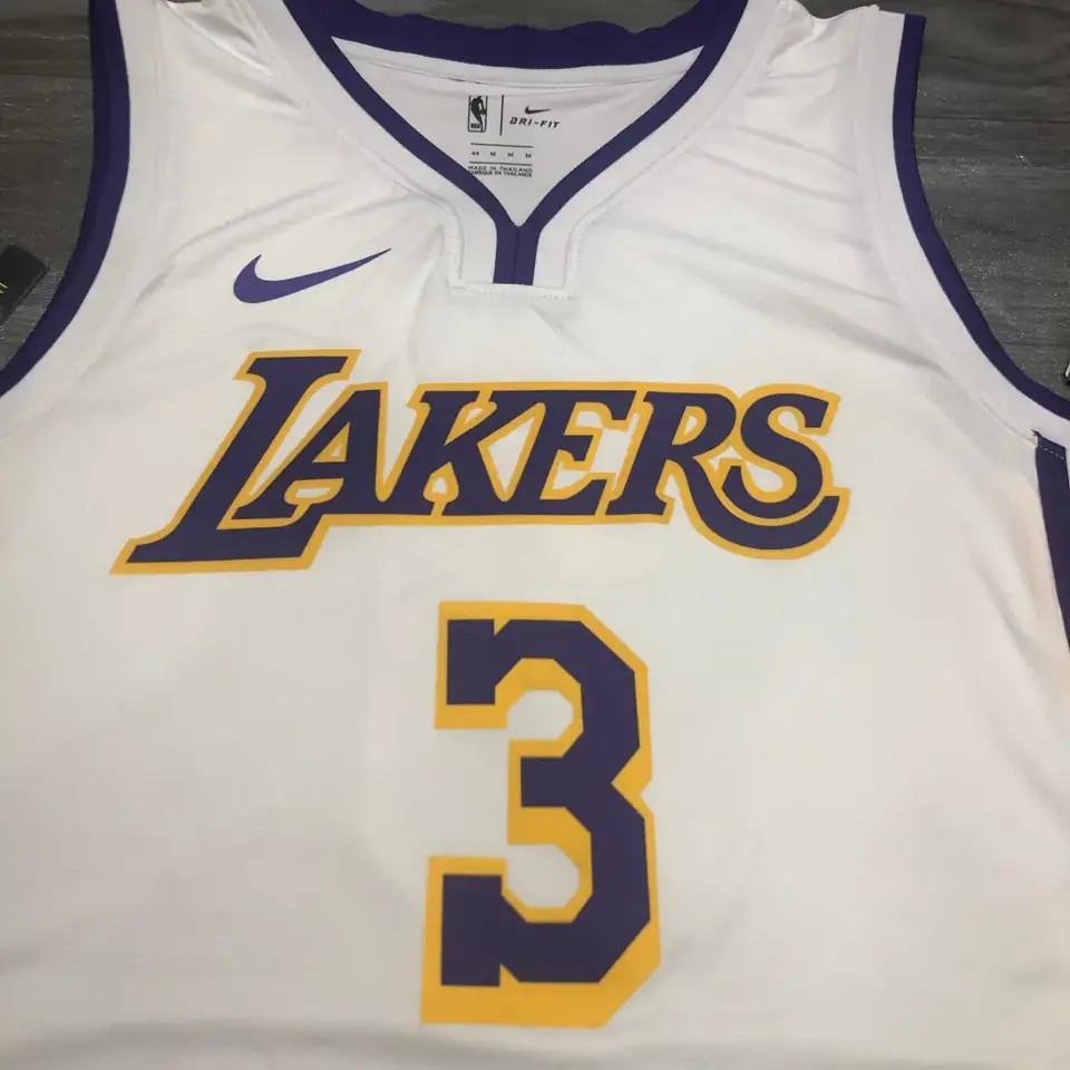 Foto 7 de Los Angeles Lakers blanco cuello en V nº 3 Anthony Davis