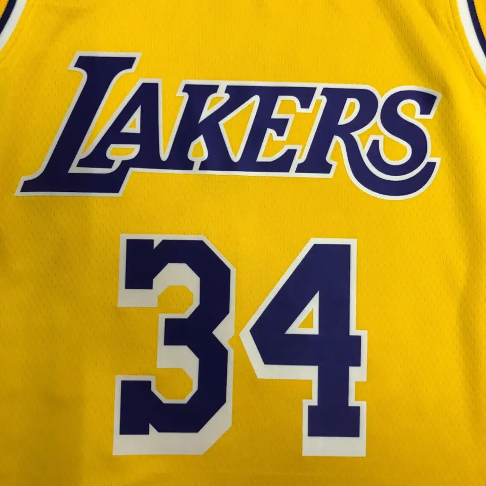 Foto 6 de 75º aniversario Lakers de Los Ángeles amarillo número 34 Shaquille O'Neal
