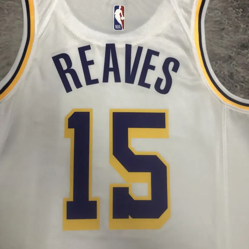 Foto 2 de Temporada 23 Lakers cuello redondo blanco nº 15 Reaves