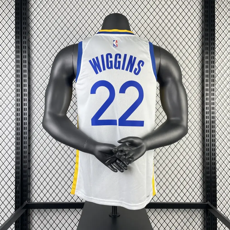 Foto 2 de Temporada 23 Warriors cuello en V blanco número 22 Wiggins