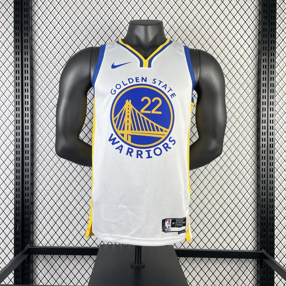 Foto 3 de Temporada 23 Warriors cuello en V blanco número 22 Wiggins