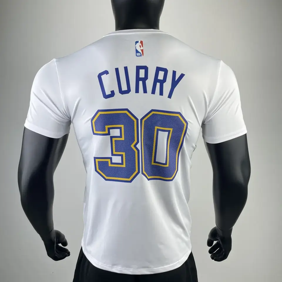 Foto 3 de Golden State Warriors calcetines blancos número 30 camiseta de manga corta de secado rápido
