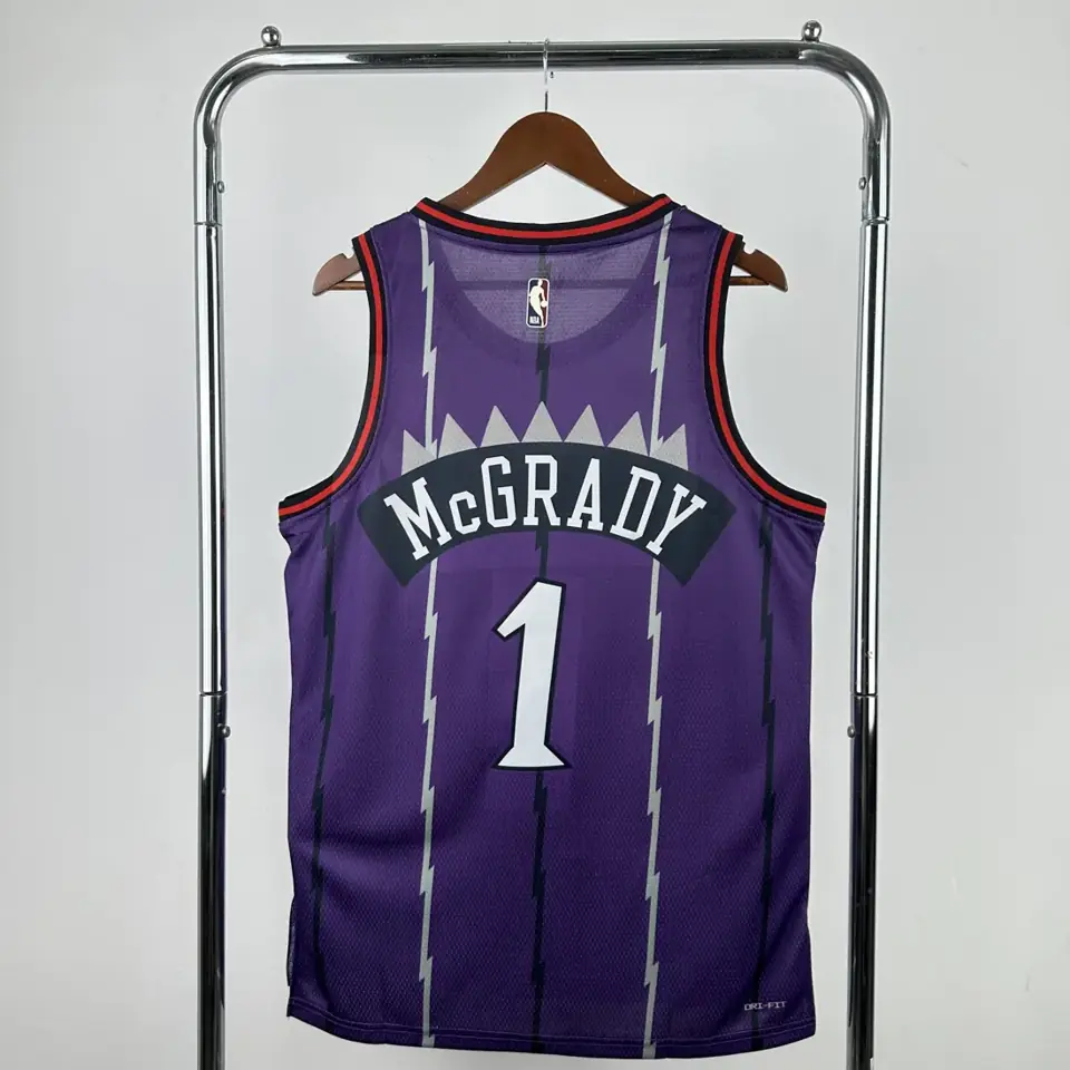 Foto 2 de Temporada 26 Raptors retro morado número 1 McGrady