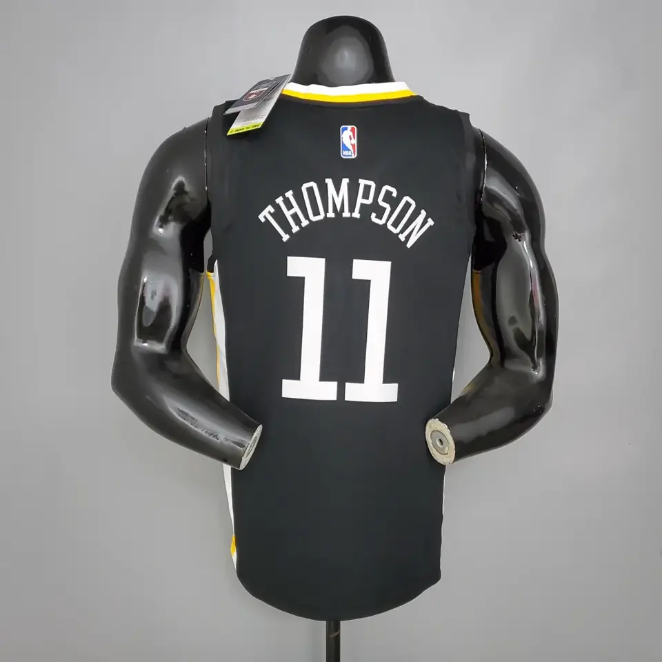 Foto 2 de Temporada 19 Golden State Warriors Edición Ciudad negro cuello en V nº 11 Klay Thompson