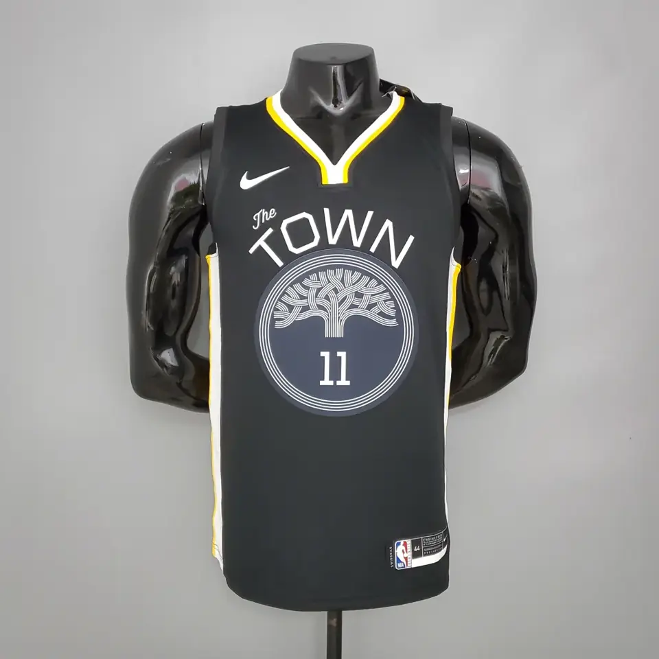 Foto 3 de Temporada 19 Golden State Warriors Edición Ciudad negro cuello en V nº 11 Klay Thompson