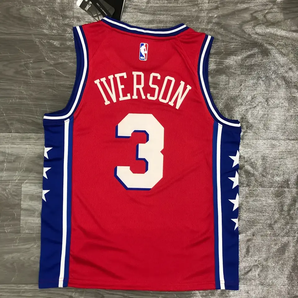 Foto 4 de Temporada 21 76ers temática Jordan rojo nº 3 Iverson
