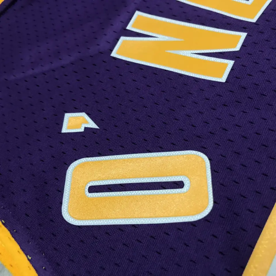 Foto 4 de Camiseta retro termosellada MN: SW de los Lakers temporada 19/00, cuello en V, morado, número 34 O'Neal