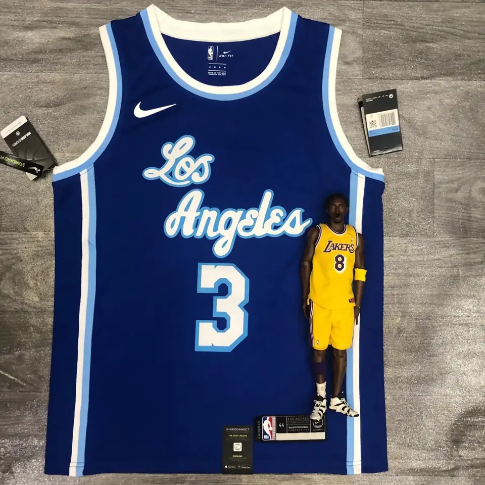 Foto 1 de Los Angeles Lakers Noche Latina retro azul número 3 Anthony Davis