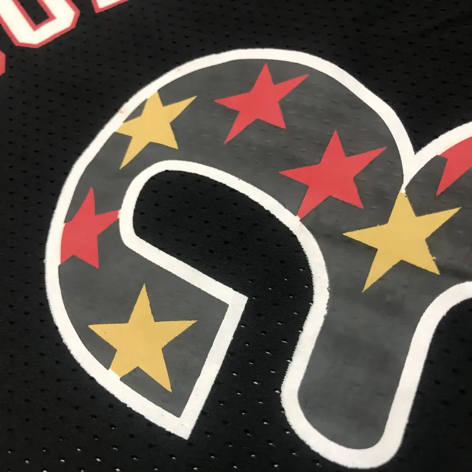 Foto 7 de Mitchellness 76ers de Filadelfia negro número 3 Iverson camiseta retro de malla de manga corta