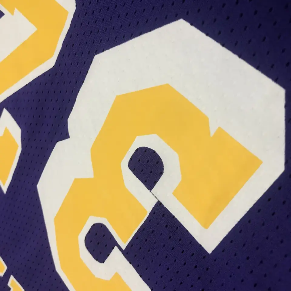 Foto 6 de Mitchellness Lakers de Los Ángeles morado número 32 Johnson camiseta retro de malla de manga corta