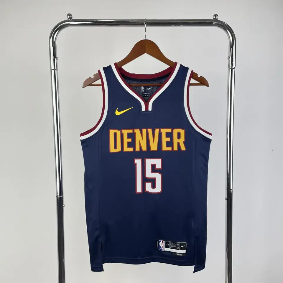 Foto 1 de Temporada 23 Denver Nuggets azul marino n.º 15 Jokic