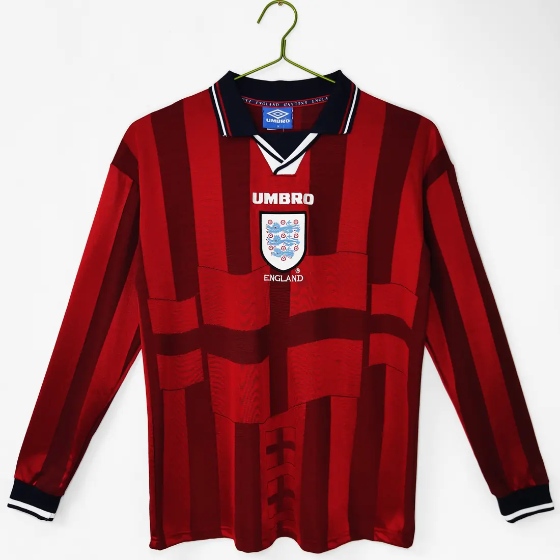 Foto 1 de Manga larga: temporada 1998 Inglaterra visitante rojo 3B